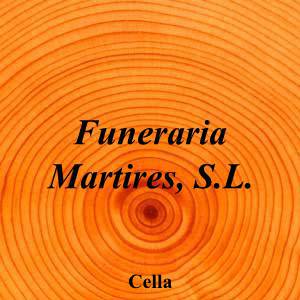 Funeraria Martires, S.L.|Funeraria|funeraria-martires-sl|5,0|1|Calle Nueva, 30, 44370 Cella, Teruel|Cella|897|teruel|Teruel||607 41 92 83|-|https://goo.gl/maps/SA85gcjqYjG2kFxp7|