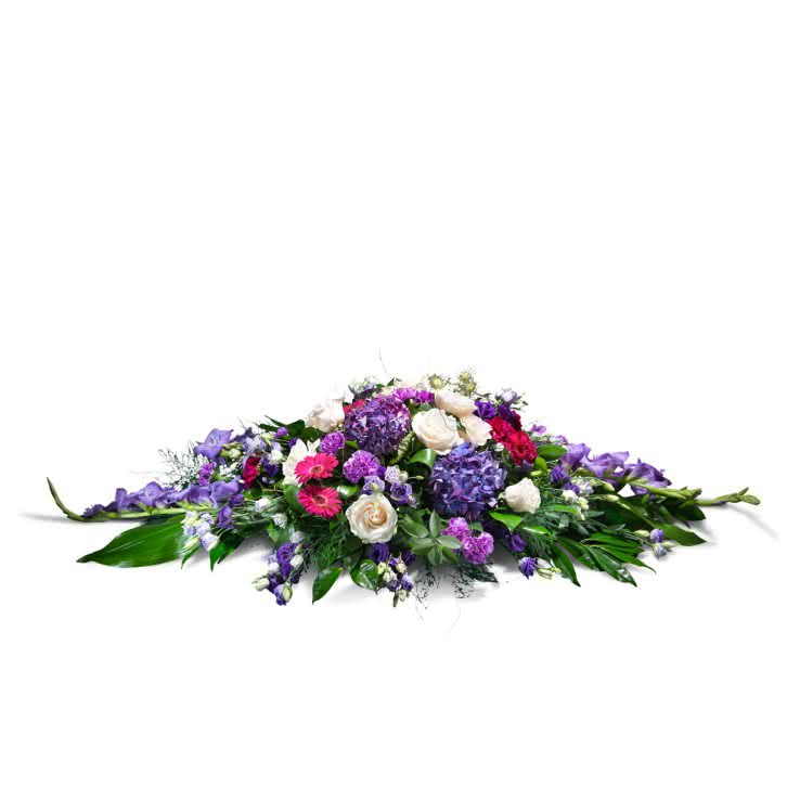 almohadón flores funerarias morado