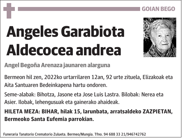 Angeles Garabiota Aldecocea