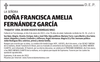 DOÑA  FRANCISCA  AMELIA  FERNÁNDEZ  GARCÍA