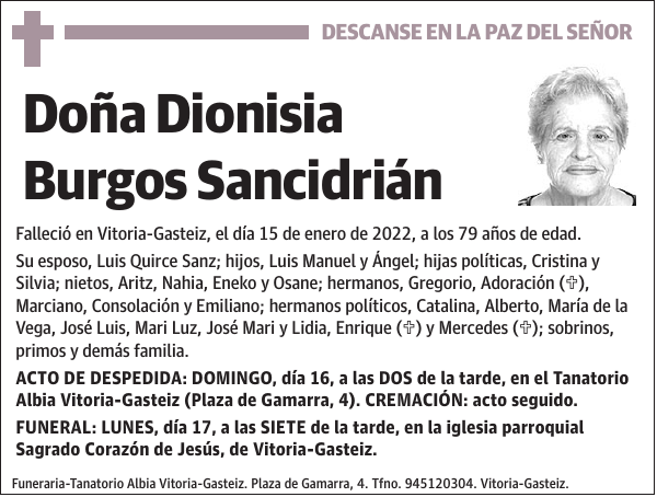 Dionisia Burgos Sancidrián