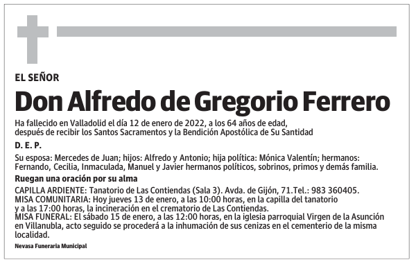 Don Alfredo de Gregorio Ferrero