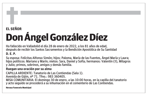 Don Ángel González Díez