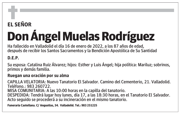 Don Ángel Muelas Rodríguez