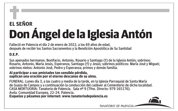 Don Ángel de la Iglesia Antón