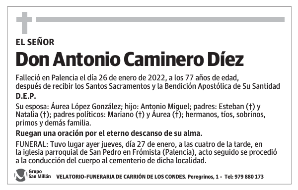 Don Antonio Caminero Díez