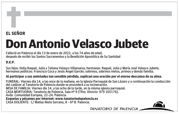 Don Antonio Velasco Jubete