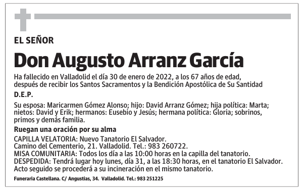 Don Augusto Arranz García