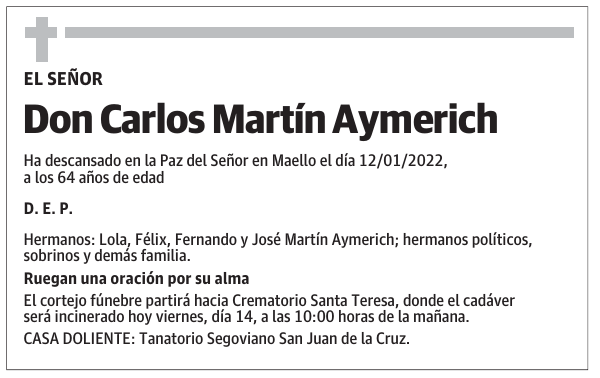 Don Carlos Martín Aymerich