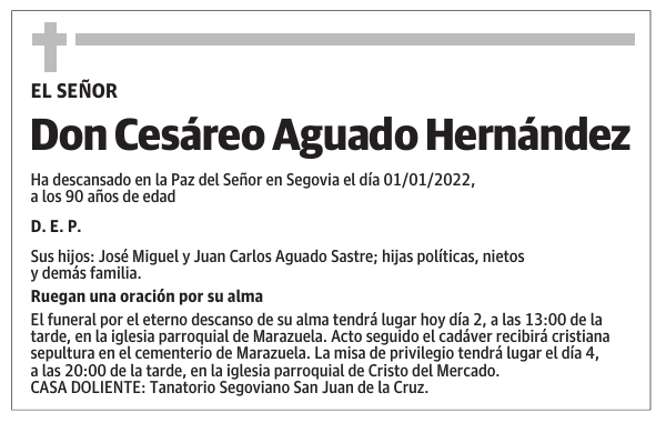 Don Cesáreo Aguado Hernández