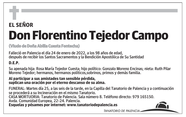 Don Florentino Tejedor Campo
