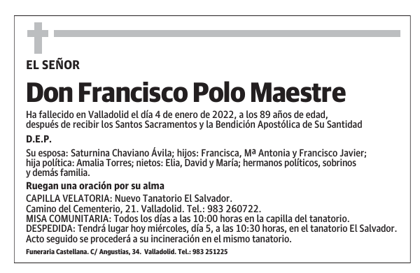 Don Francisco Polo Maestre