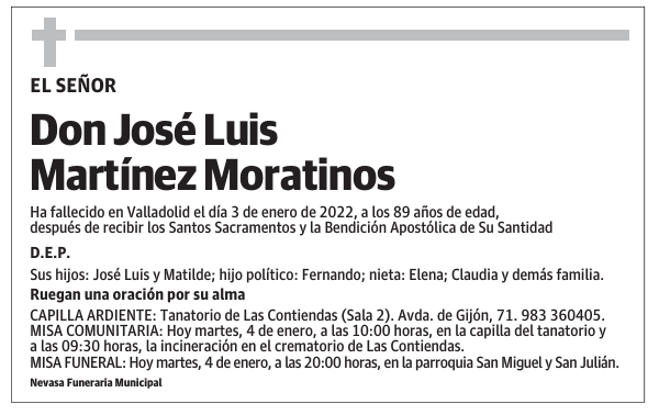 Don José Luis Martínez Moratinos