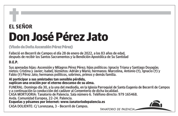 Don José Pérez Jato