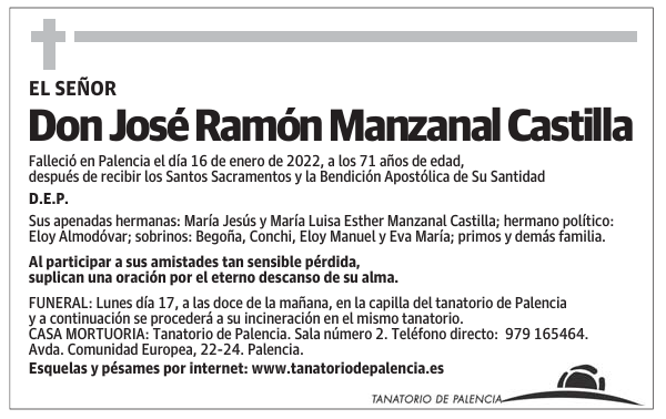 Don José Ramón Manzanal Castilla