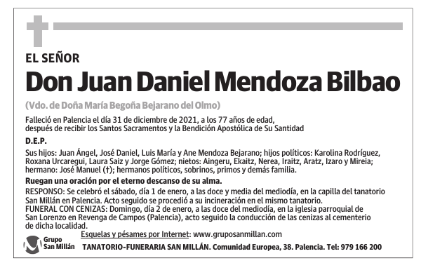 Don Juan Daniel Mendoza Bilbao