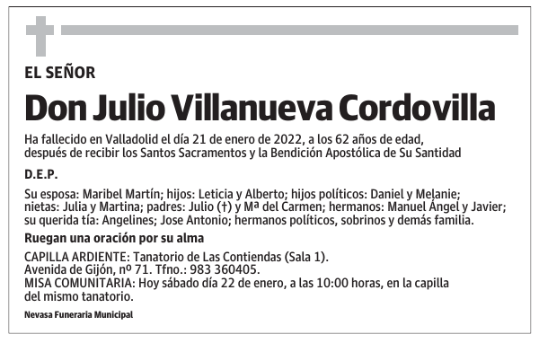 Don Julio Villanueva Cordovilla