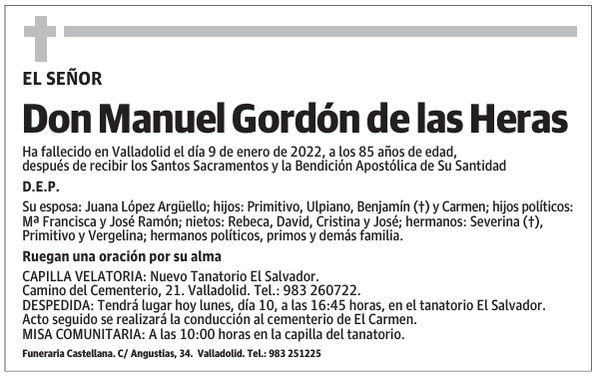 Don Manuel Gordón de las Heras