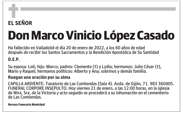 Don Marco Vinicio López Casado