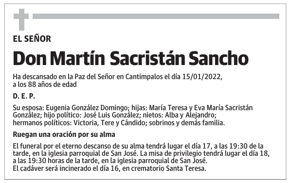 Don Martín Sacristán Sancho