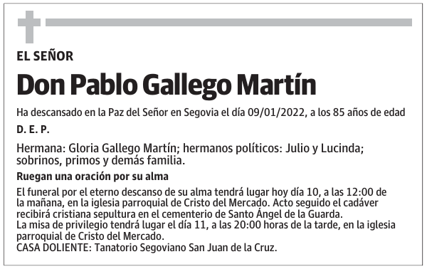 Don Pablo Gallego Martín