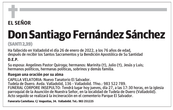 Don Santiago Fernández Sánchez