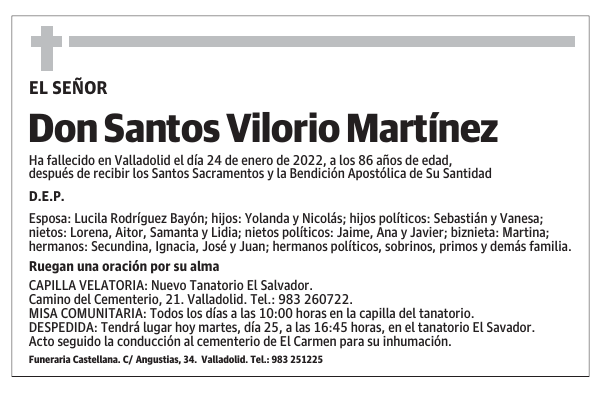 Don Santos Vilorio Martínez