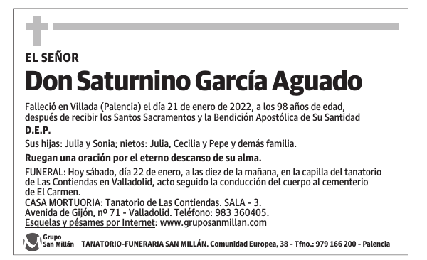 Don Saturnino García Aguado