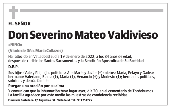 Don Severino Mateo Valdivieso