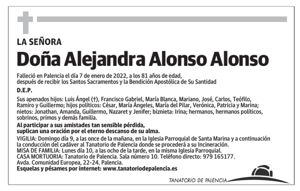 Doña Alejandra Alonso Alonso