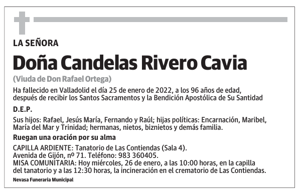 Doña Candelas Rivero Cavia