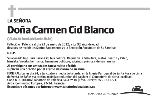 Doña Carmen Cid Blanco