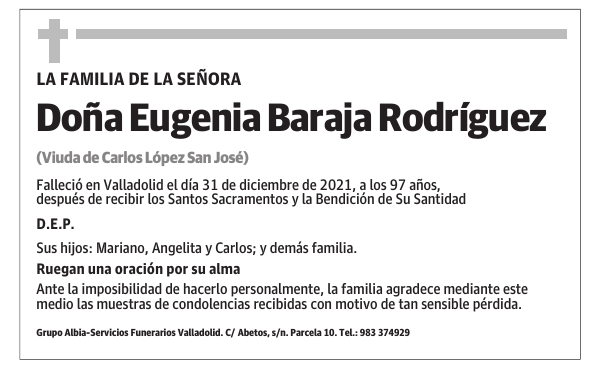 Doña Eugenia Baraja Rodríguez