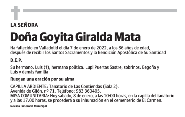 Doña Goyita Giralda Mata