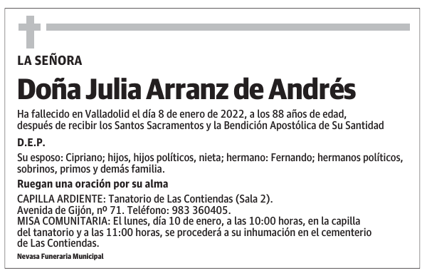 Doña Julia Arranz de Andrés
