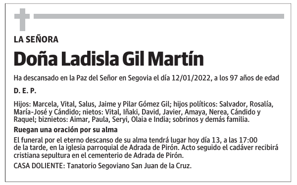 Doña Ladisla Gil Martín