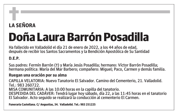 Doña Laura Barrón Posadilla