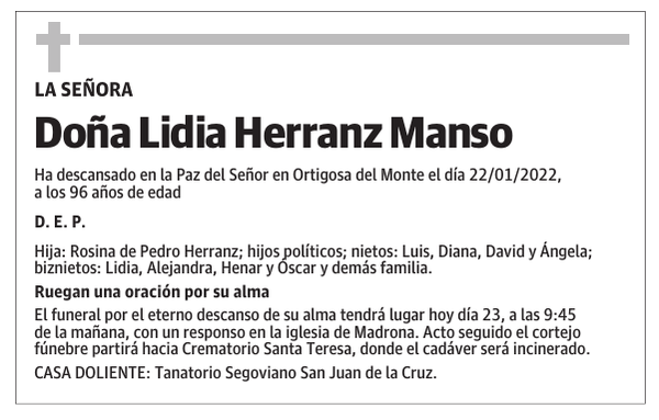 Doña Lidia Herranz Manso