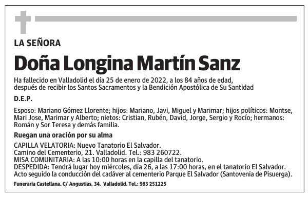 Doña Longina Martín Sanz