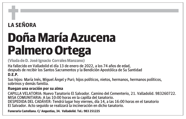 Doña María Azucena Palmero Ortega