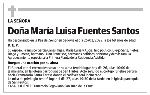 Doña María Luisa Fuentes Santos