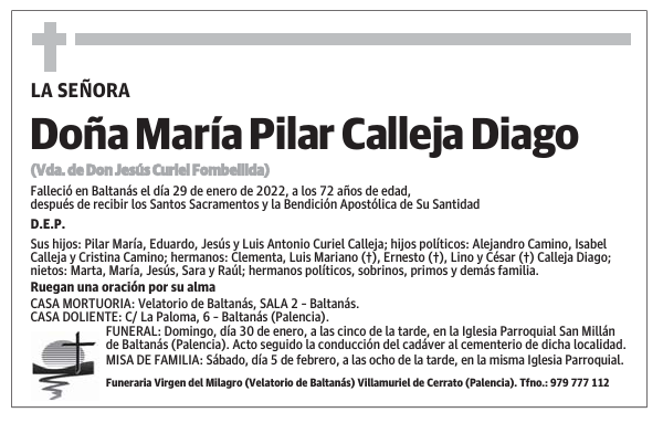 Doña María Pilar Calleja Diago