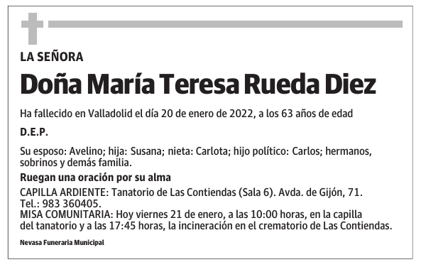 Doña María Teresa Rueda Diez