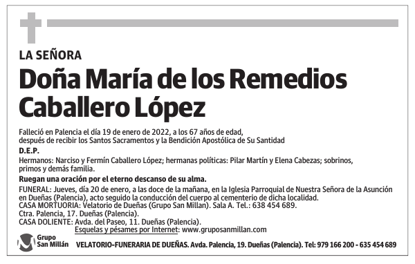 Doña María de los Remedios Caballero López