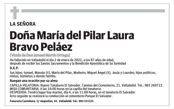 Doña María del Pilar Laura Bravo Peláez