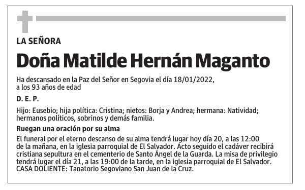 Doña Matilde Hernán Maganto