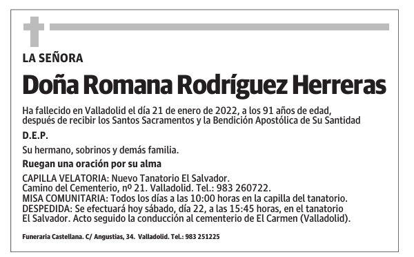 Doña Romana Rodríguez Herreras