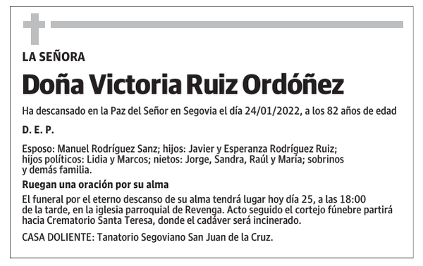 Doña Victoria Ruiz Ordóñez