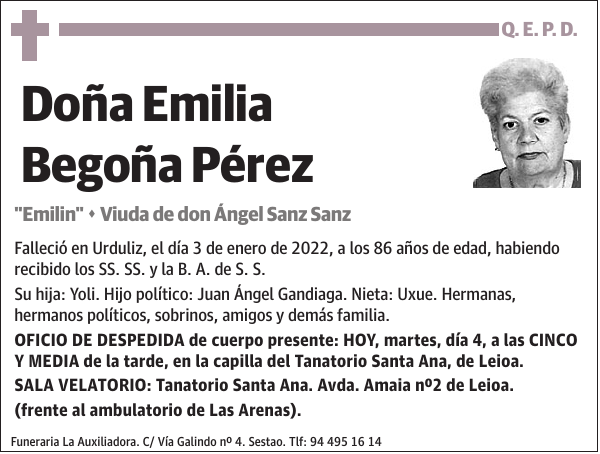 Emilia Begoña Pérez 'Emilin'