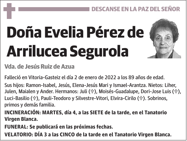 Evelia Pérez de Arrilucea Segurola